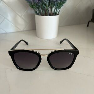 Quay Black and Gold Sunglasses